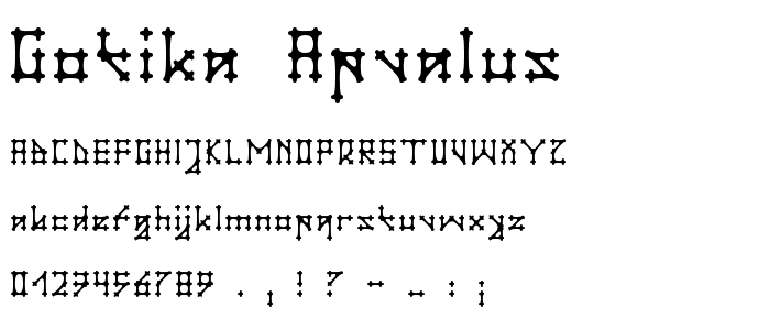 Gotika Apvalus font